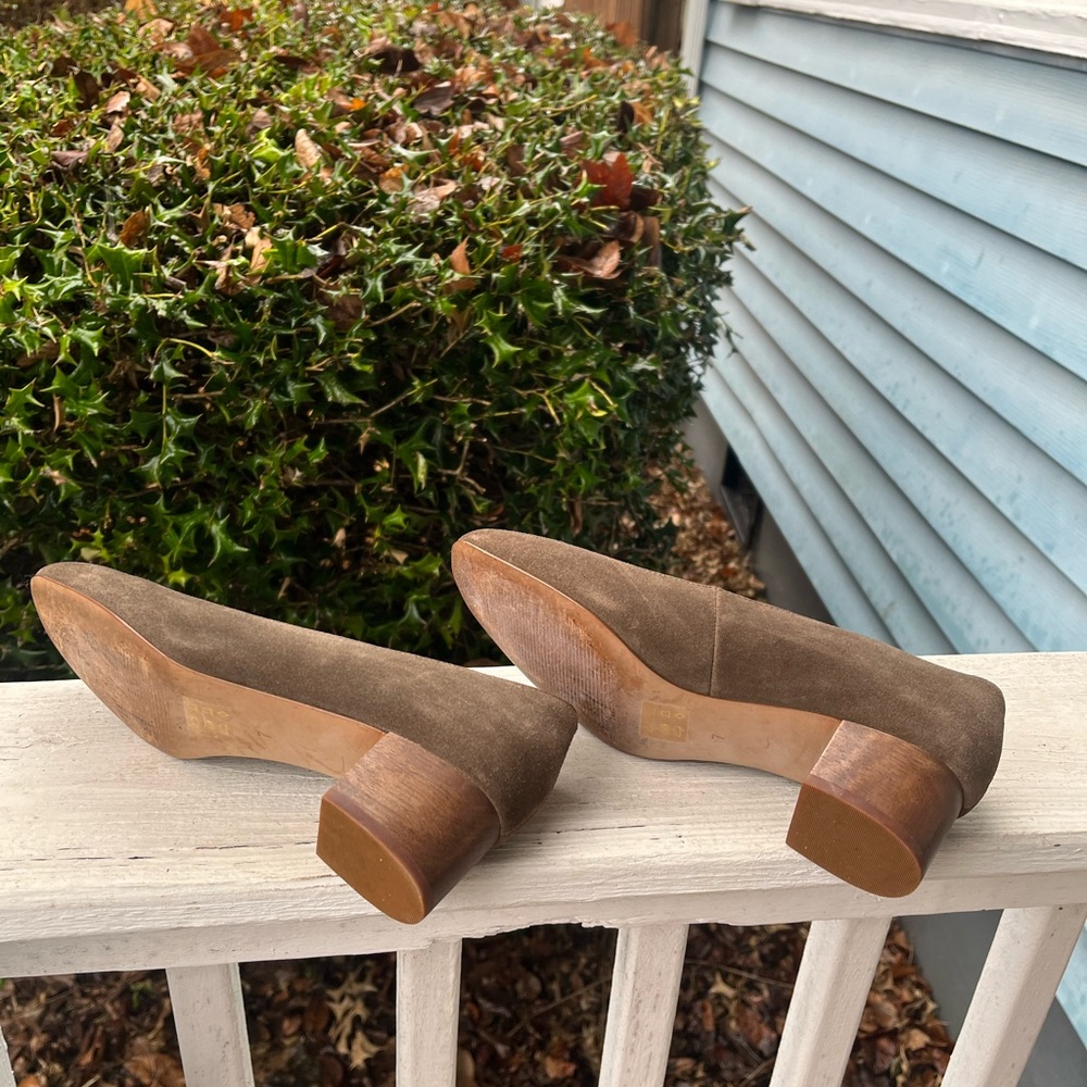Madewell Low Heel Ella Pumps Shoes Mink Suede Size 7 - Picture 7 of 8